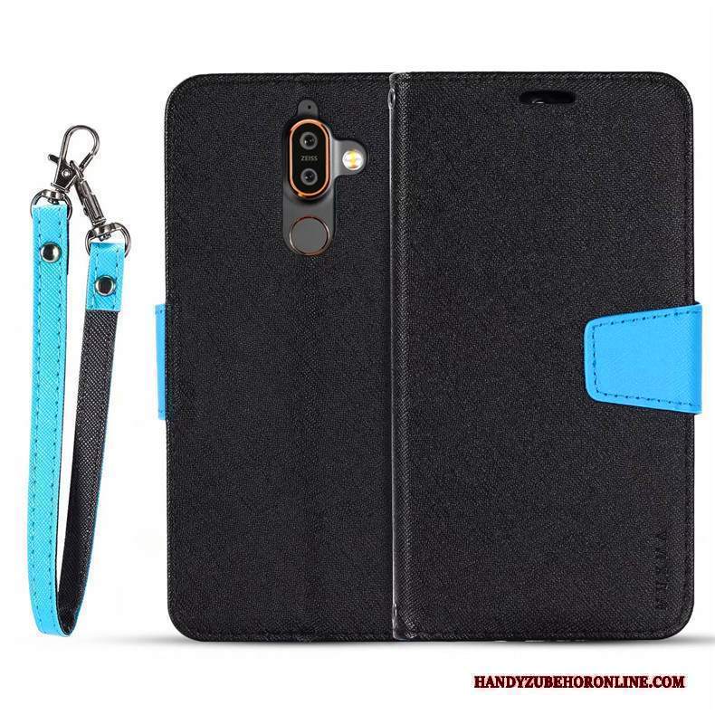 Custodia Nokia 7 Plus Pelle Rossotelefono, Cover Nokia 7 Plus Folio Pu