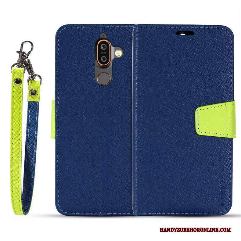 Custodia Nokia 7 Plus Pelle Rossotelefono, Cover Nokia 7 Plus Folio Pu