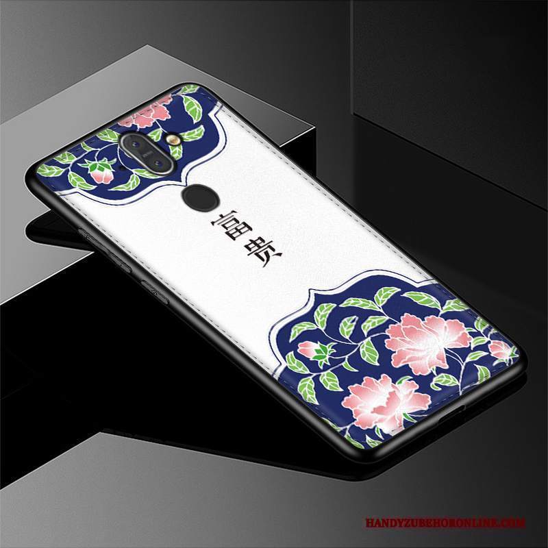 Custodia Nokia 7 Plus Protezione Stile Cinese Verde, Cover Nokia 7 Plus Creativo Anti-caduta Morbido