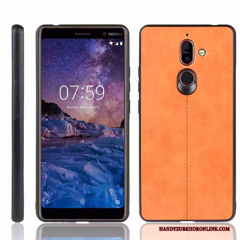 Custodia Nokia 7 Plus Protezione Telefono Blu, Cover Nokia 7 Plus Anti-caduta