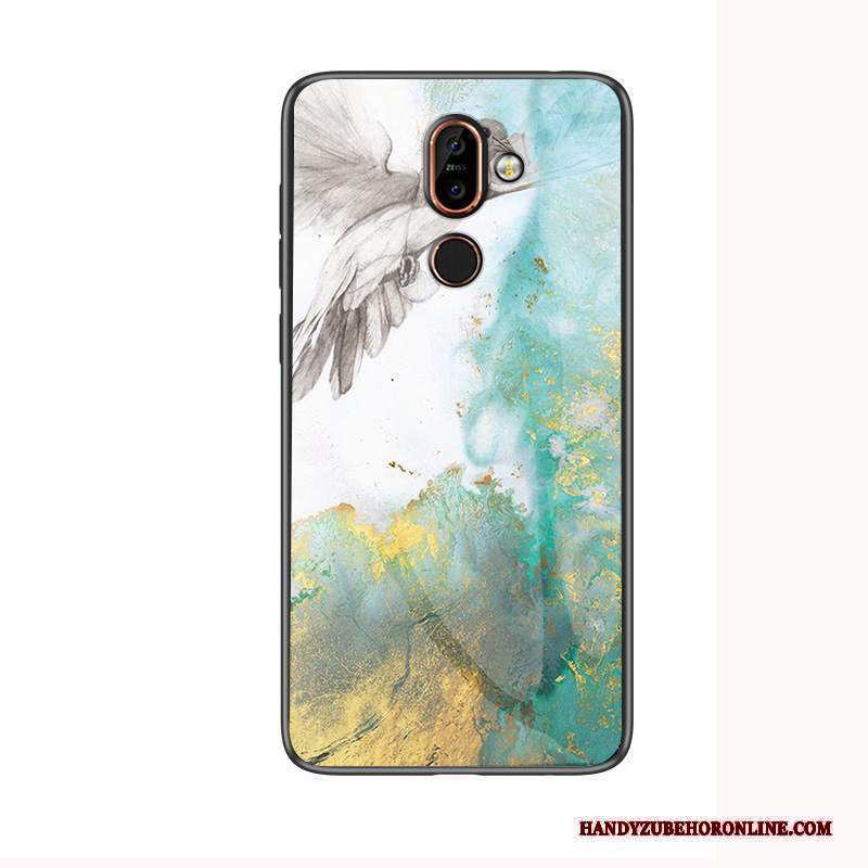 Custodia Nokia 7 Plus Verde Amanti, Cover Nokia 7 Plus Grande Anti-caduta