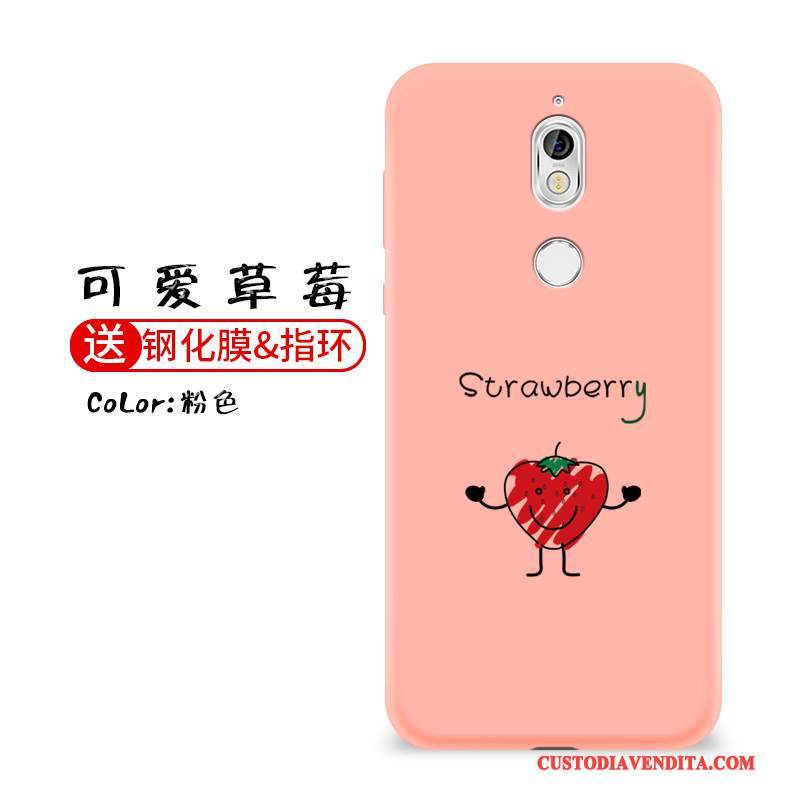 Custodia Nokia 7 Protezione Morbido Macchiati, Cover Nokia 7 Tendenza Rosso