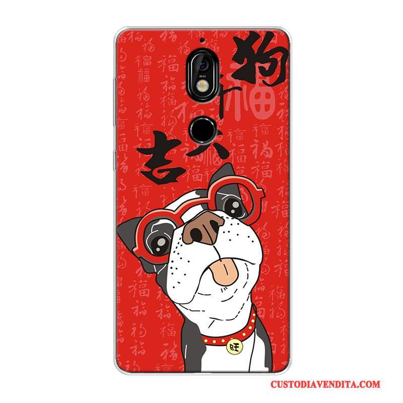 Custodia Nokia 7 Silicone Rossotelefono, Cover Nokia 7 Personalizza Tutto Incluso