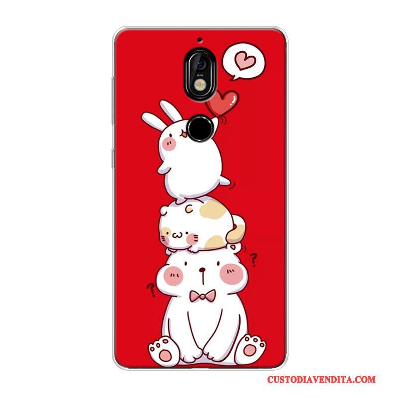 Custodia Nokia 7 Silicone Rossotelefono, Cover Nokia 7 Personalizza Tutto Incluso