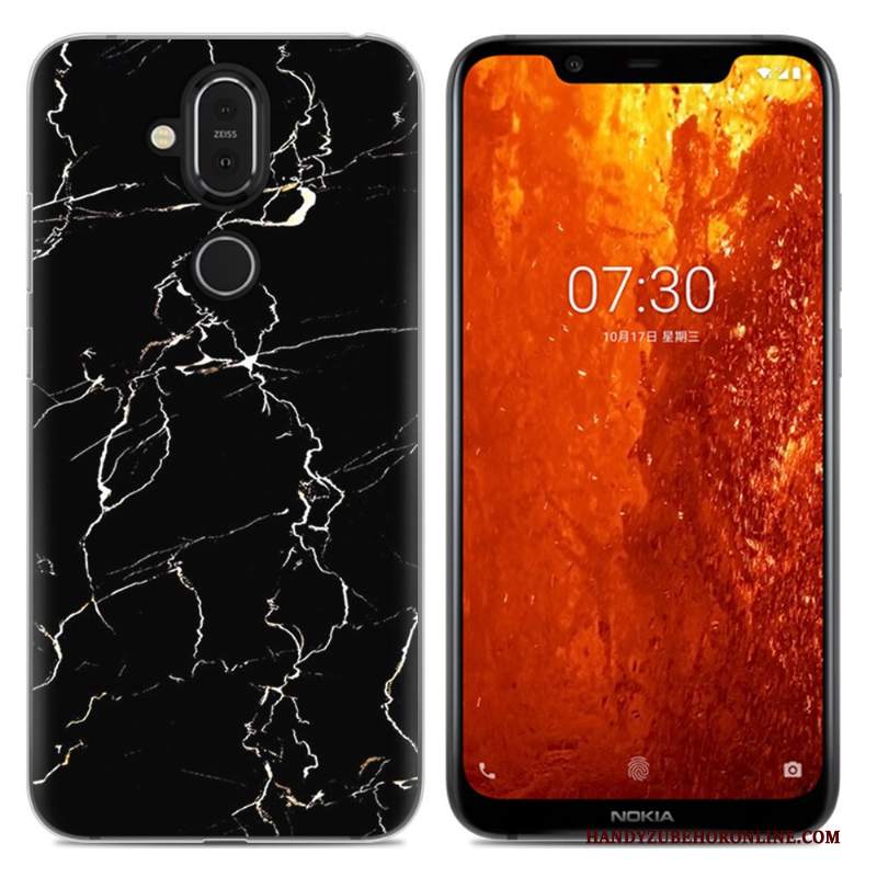 Custodia Nokia 8.1 Cartone Animato Morbido Rosa, Cover Nokia 8.1 Telefono Anti-caduta