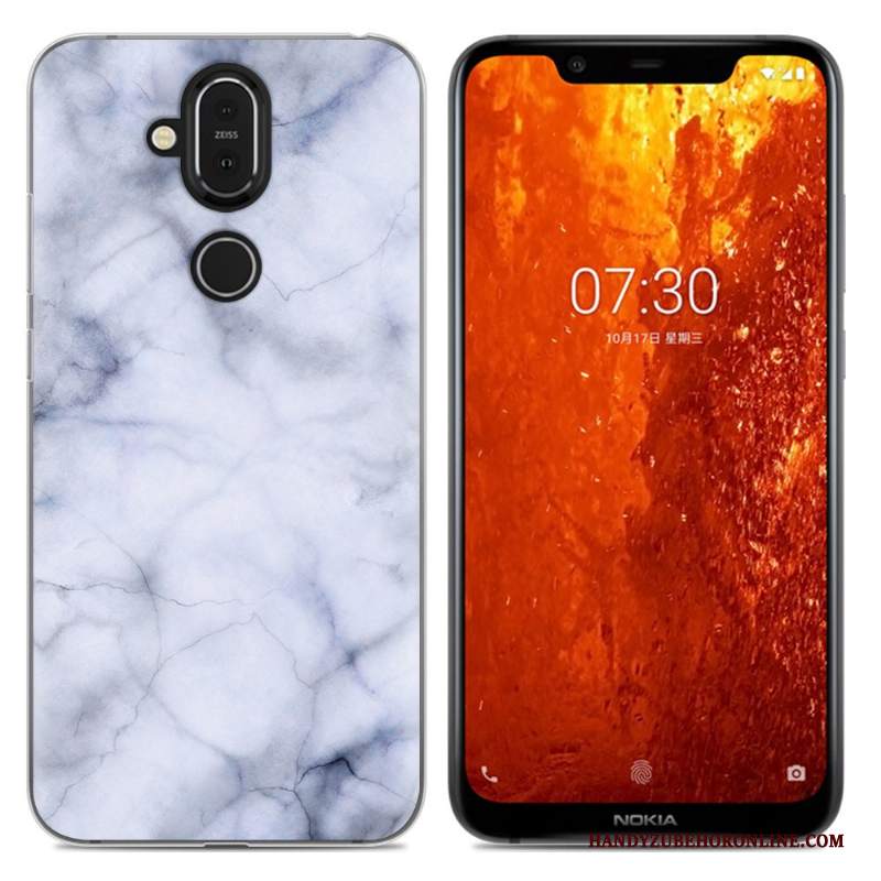 Custodia Nokia 8.1 Cartone Animato Morbido Rosa, Cover Nokia 8.1 Telefono Anti-caduta