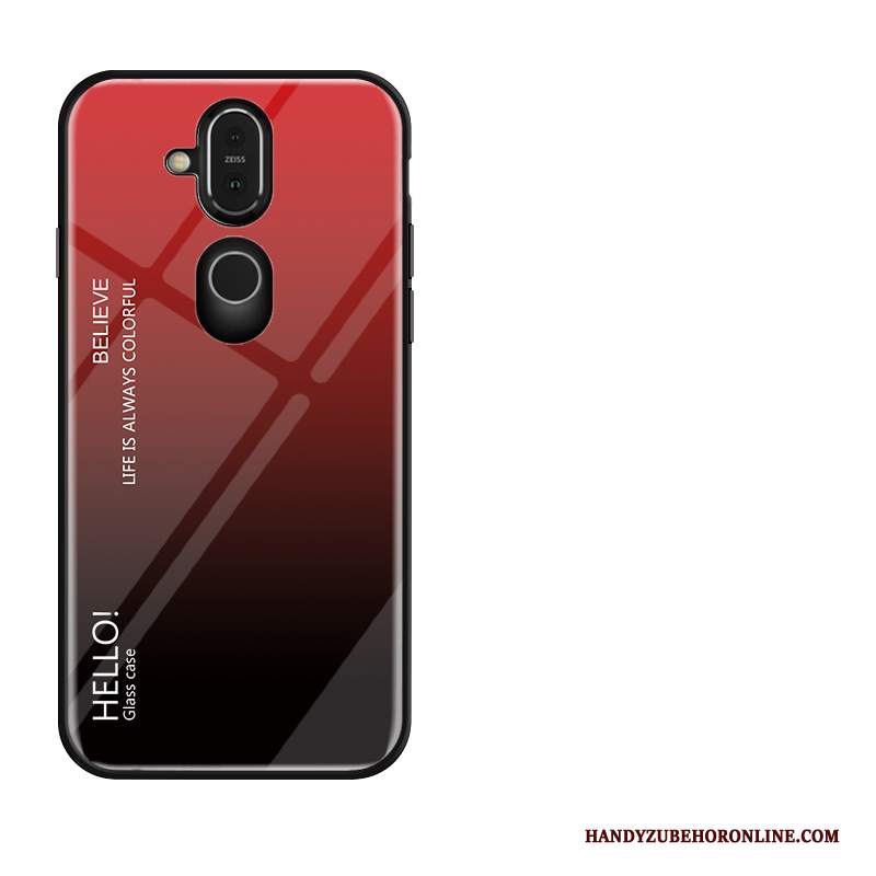 Custodia Nokia 8.1 Creativo Anti-caduta Amanti, Cover Nokia 8.1 Protezione Porpora Di Personalità