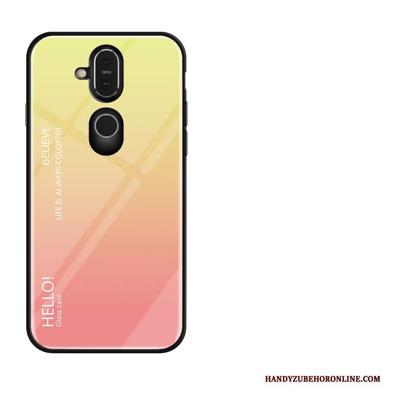 Custodia Nokia 8.1 Creativo Anti-caduta Amanti, Cover Nokia 8.1 Protezione Porpora Di Personalità