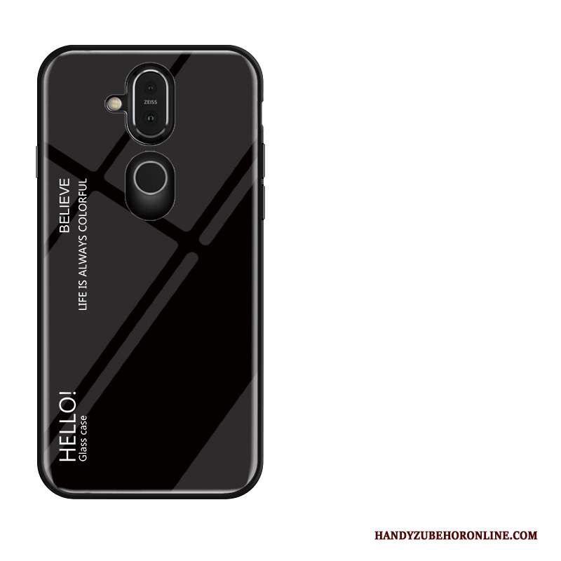 Custodia Nokia 8.1 Creativo Anti-caduta Amanti, Cover Nokia 8.1 Protezione Porpora Di Personalità