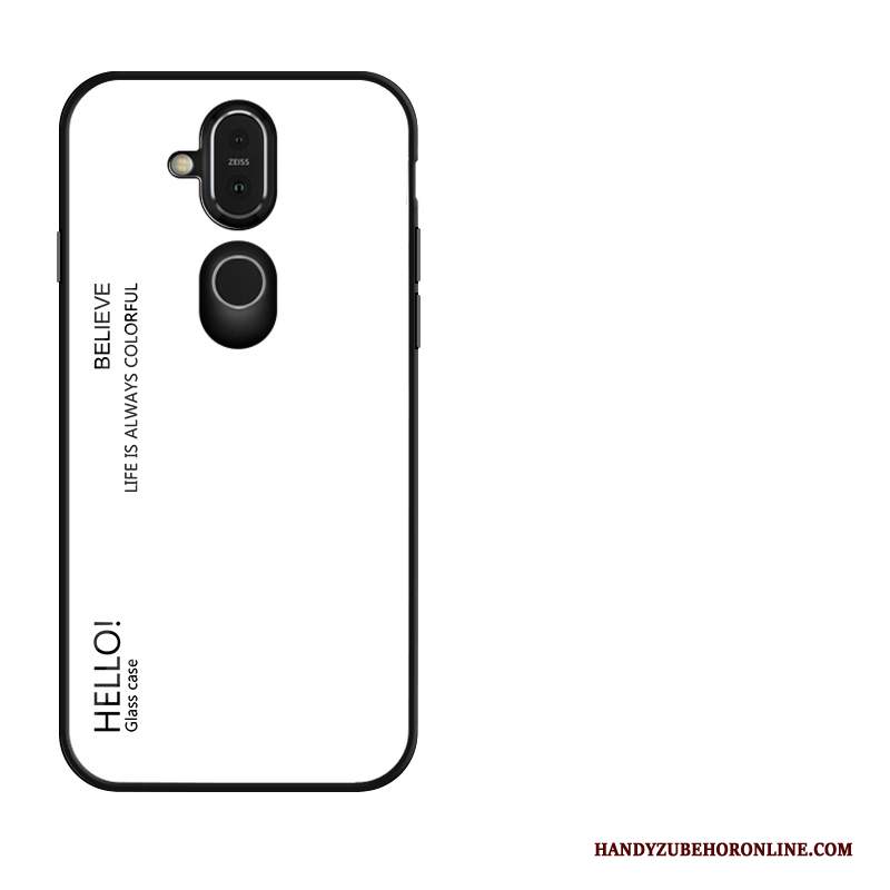 Custodia Nokia 8.1 Creativo Anti-caduta Amanti, Cover Nokia 8.1 Protezione Porpora Di Personalità