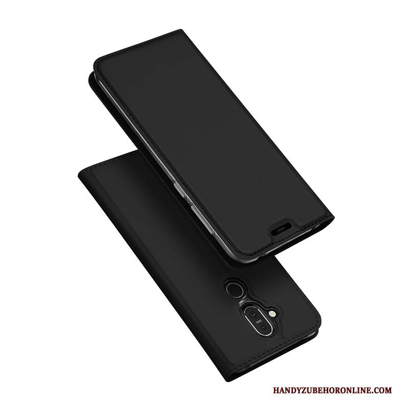 Custodia Nokia 8.1 Folio Affaritelefono, Cover Nokia 8.1 Pelle Tutto Incluso Borse