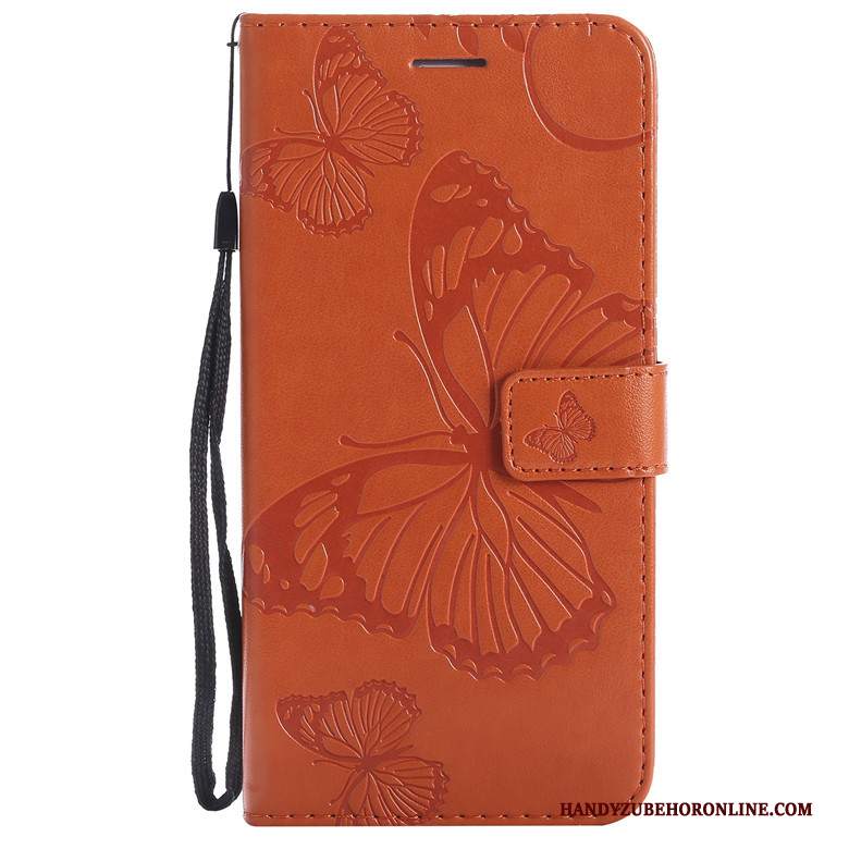 Custodia Nokia 8.1 Pelle Farfalla Verde, Cover Nokia 8.1 Folio Fiori Morbido