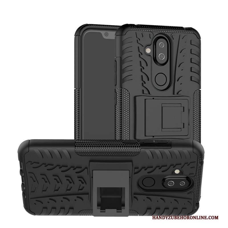 Custodia Nokia 8.1 Silicone Verdetelefono, Cover Nokia 8.1 Protezione Anti-caduta Supporto