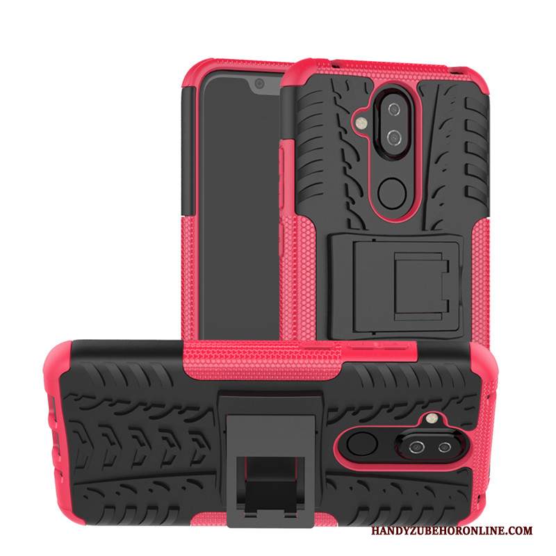 Custodia Nokia 8.1 Silicone Verdetelefono, Cover Nokia 8.1 Protezione Anti-caduta Supporto