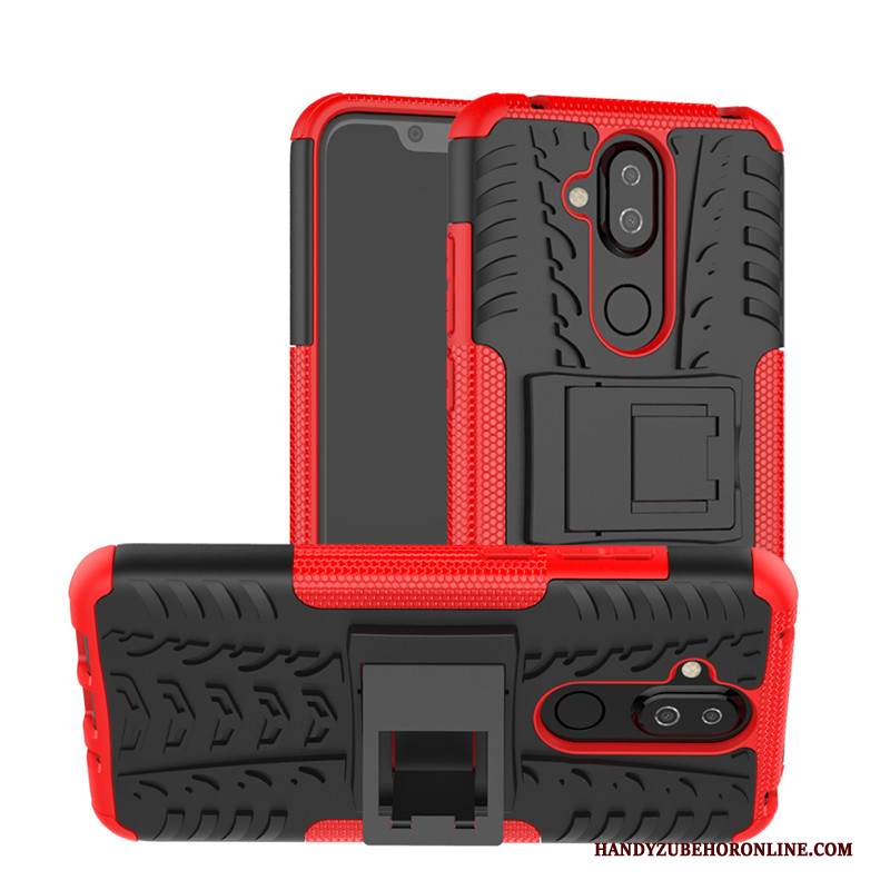 Custodia Nokia 8.1 Silicone Verdetelefono, Cover Nokia 8.1 Protezione Anti-caduta Supporto