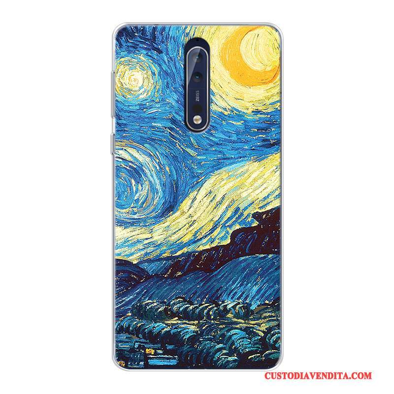 Custodia Nokia 8 Colore Tutto Incluso Arte, Cover Nokia 8 Stellato Personalizza