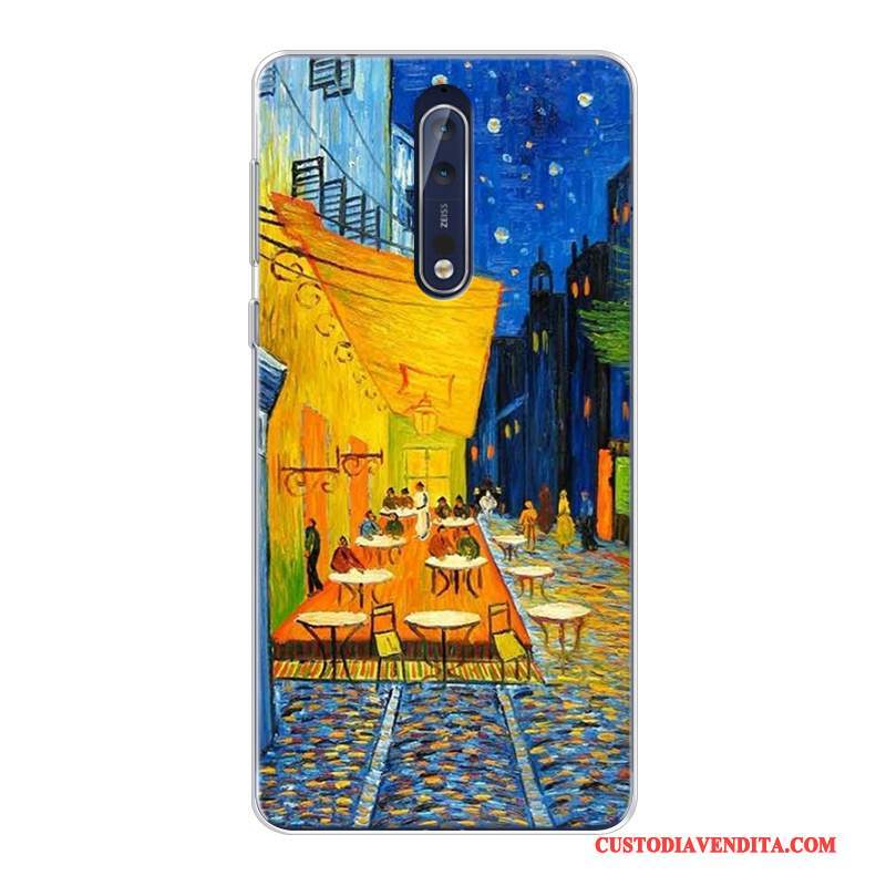 Custodia Nokia 8 Colore Tutto Incluso Arte, Cover Nokia 8 Stellato Personalizza