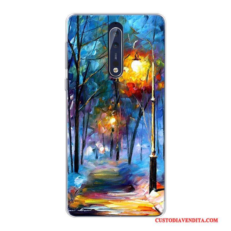 Custodia Nokia 8 Colore Tutto Incluso Arte, Cover Nokia 8 Stellato Personalizza