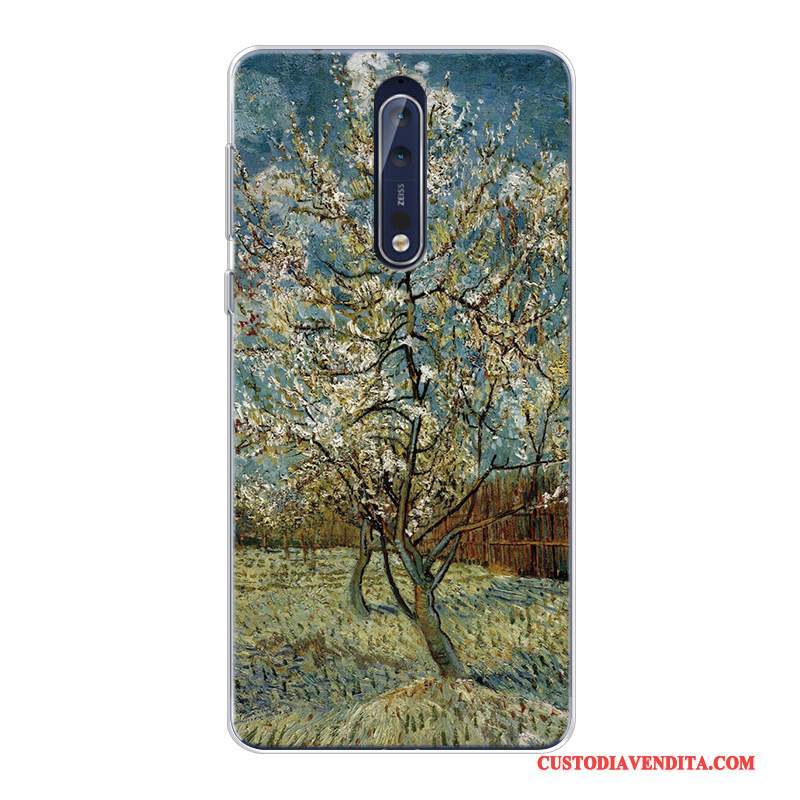 Custodia Nokia 8 Colore Tutto Incluso Arte, Cover Nokia 8 Stellato Personalizza