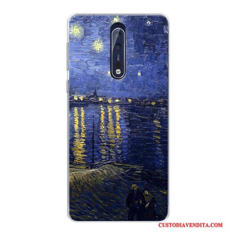 Custodia Nokia 8 Colore Tutto Incluso Arte, Cover Nokia 8 Stellato Personalizza