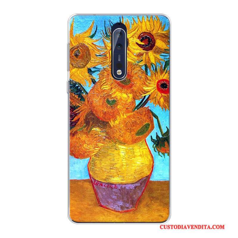 Custodia Nokia 8 Colore Tutto Incluso Arte, Cover Nokia 8 Stellato Personalizza