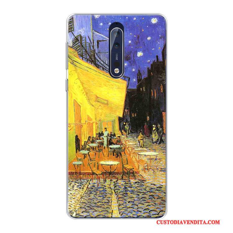 Custodia Nokia 8 Colore Tutto Incluso Arte, Cover Nokia 8 Stellato Personalizza