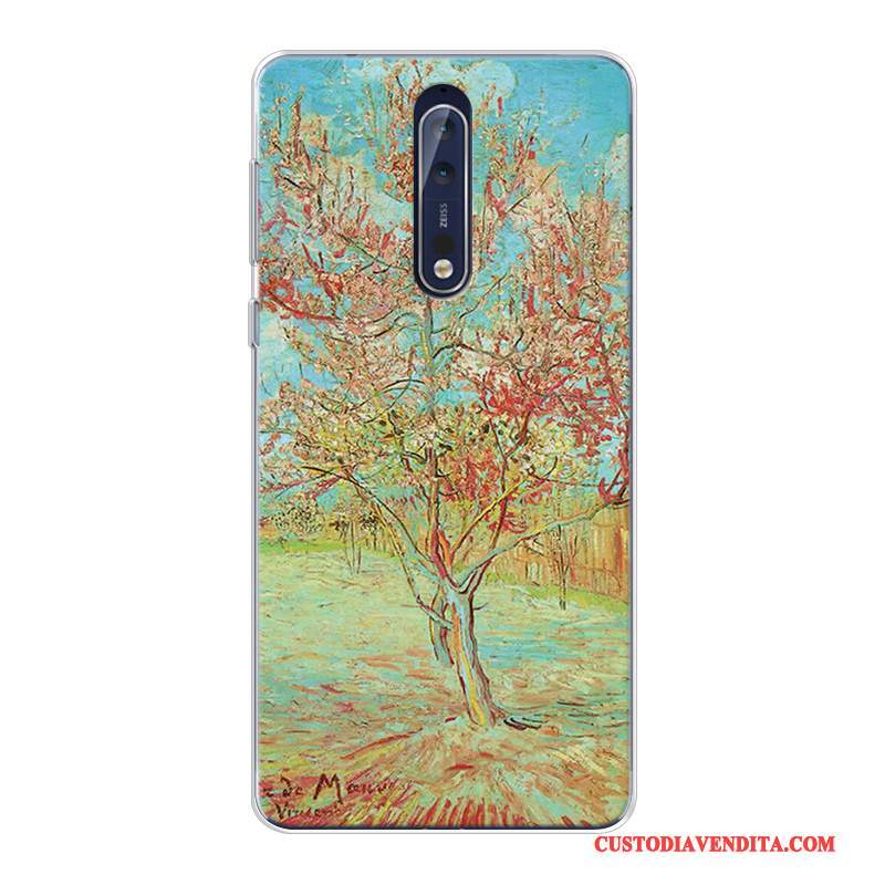 Custodia Nokia 8 Colore Tutto Incluso Arte, Cover Nokia 8 Stellato Personalizza