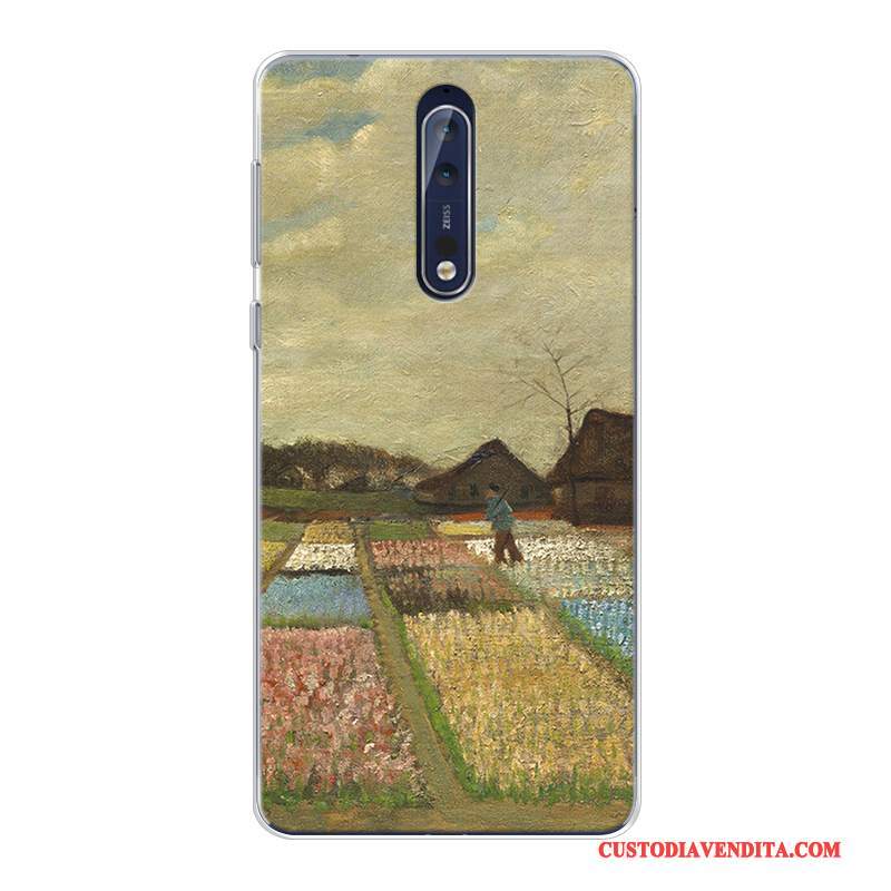 Custodia Nokia 8 Colore Tutto Incluso Arte, Cover Nokia 8 Stellato Personalizza