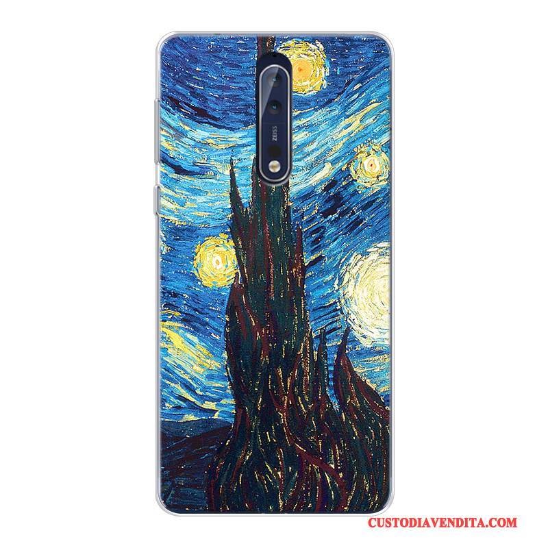 Custodia Nokia 8 Colore Tutto Incluso Arte, Cover Nokia 8 Stellato Personalizza