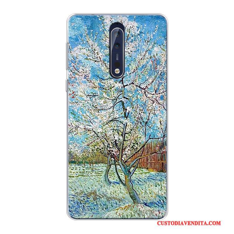 Custodia Nokia 8 Colore Tutto Incluso Arte, Cover Nokia 8 Stellato Personalizza