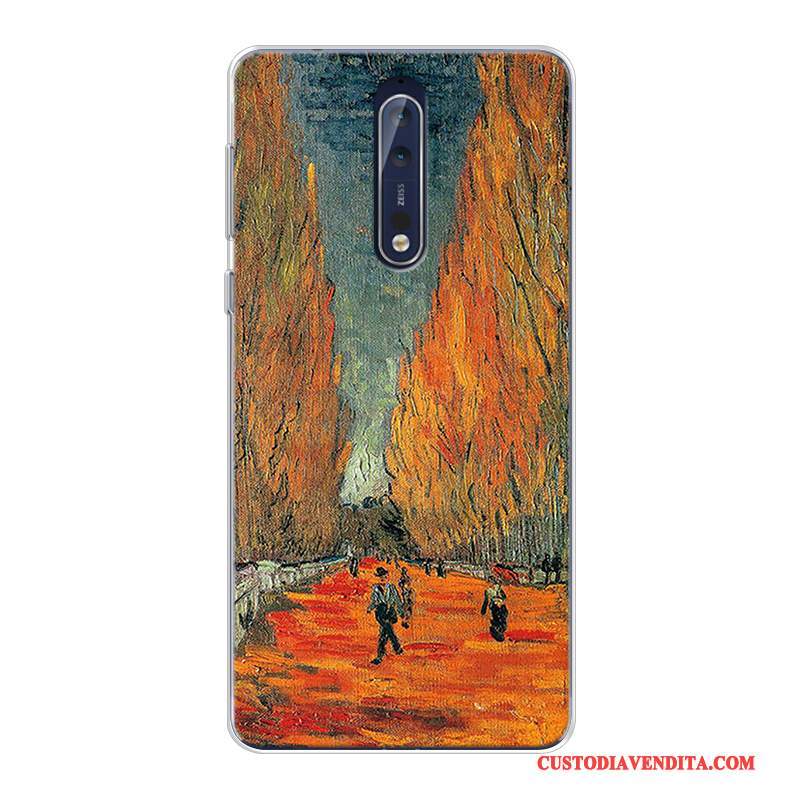 Custodia Nokia 8 Colore Tutto Incluso Arte, Cover Nokia 8 Stellato Personalizza