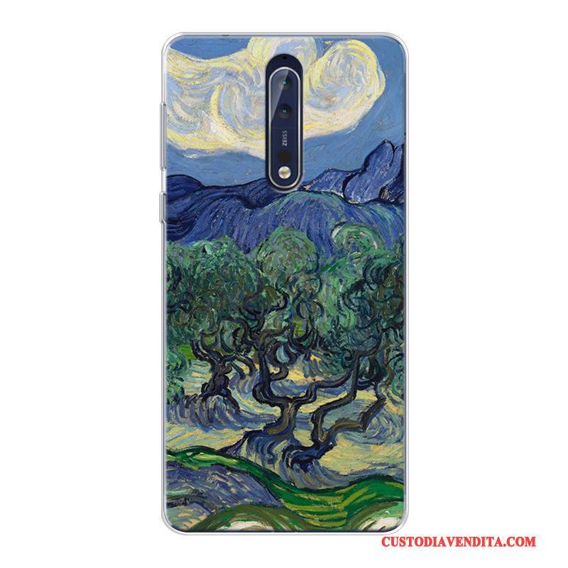 Custodia Nokia 8 Colore Tutto Incluso Arte, Cover Nokia 8 Stellato Personalizza