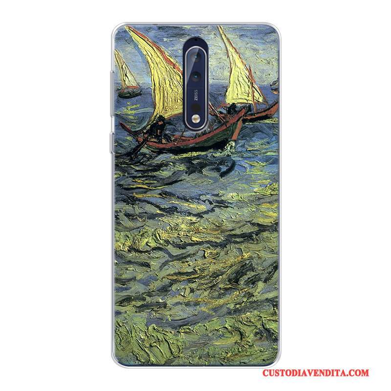 Custodia Nokia 8 Colore Tutto Incluso Arte, Cover Nokia 8 Stellato Personalizza