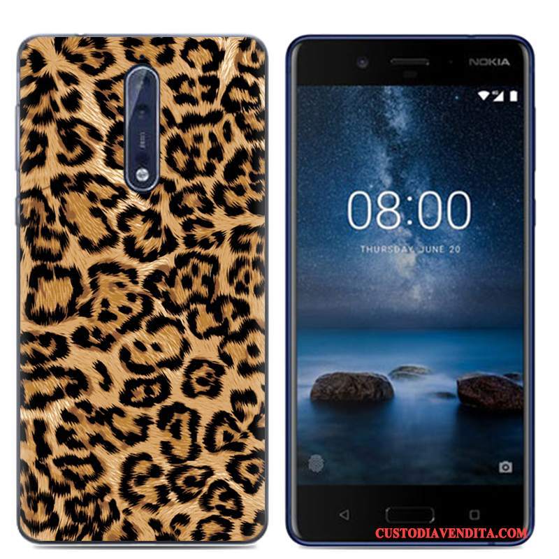 Custodia Nokia 8 Creativo Morbido Bianco, Cover Nokia 8 Cartone Animato Di Personalitàtelefono