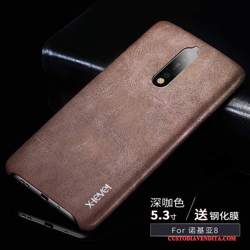 Custodia Nokia 8 Pelle Anti-caduta Sottile, Cover Nokia 8 Protezione Chiaro Morbido