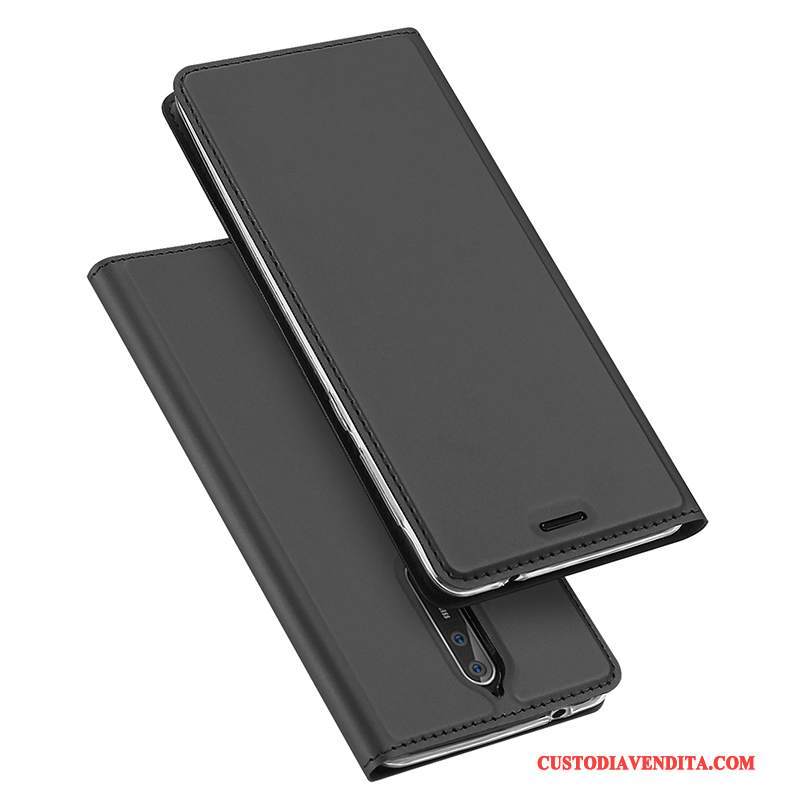 Custodia Nokia 8 Pelle Telefono Anti-caduta, Cover Nokia 8 Folio Rosa Leggere