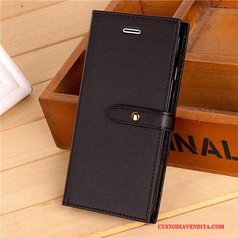 Custodia Nokia 8 Pelle Tutto Incluso Nero, Cover Nokia 8 Folio Telefono Affari