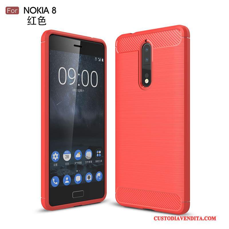 Custodia Nokia 8 Silicone Telefono Morbido, Cover Nokia 8 Protezione Grigio Anti-caduta