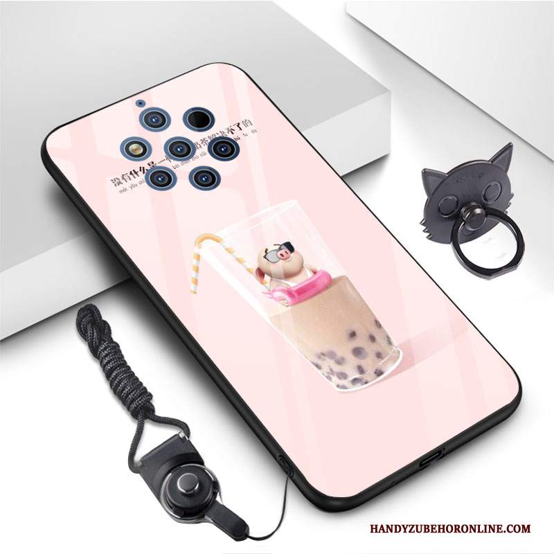 Custodia Nokia 9 Pureview Cartone Animato Morbido Rosa, Cover Nokia 9 Pureview Anti-cadutatelefono