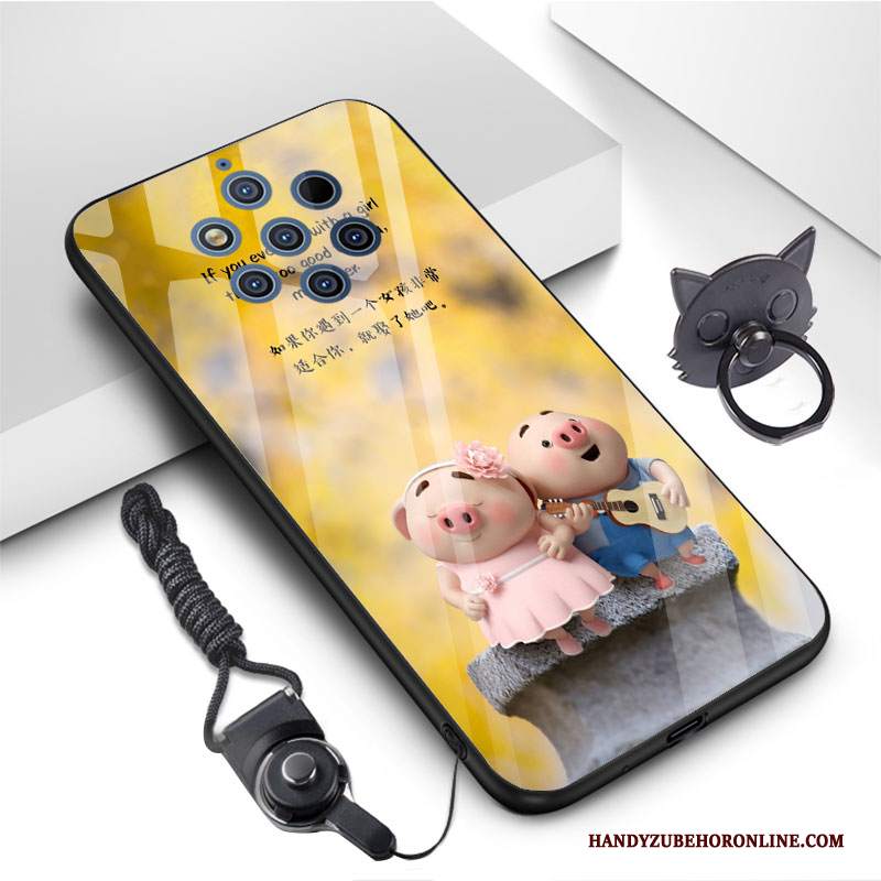 Custodia Nokia 9 Pureview Cartone Animato Morbido Rosa, Cover Nokia 9 Pureview Anti-cadutatelefono