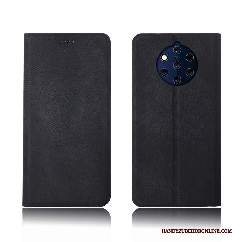 Custodia Nokia 9 Pureview Folio Morbido Anti-caduta, Cover Nokia 9 Pureview Pelle Telefono Denim