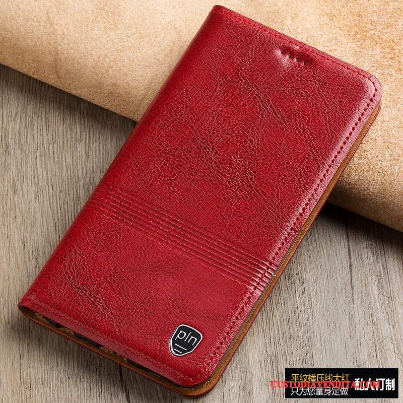 Custodia Redmi 5a Pelle Alto Rosso, Cover Redmi 5a Protezione Piccolatelefono