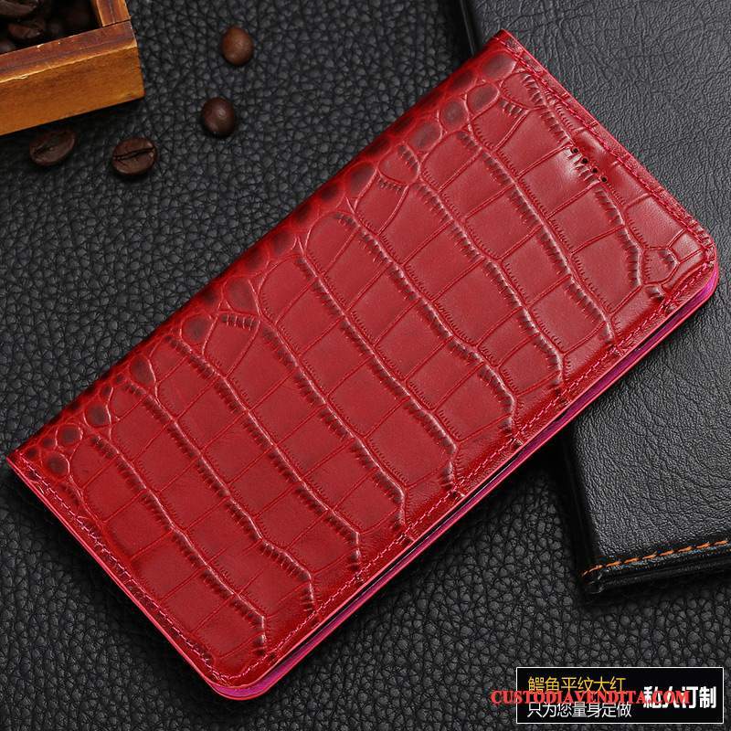 Custodia Redmi 5a Pelle Telefono Piccola, Cover Redmi 5a Folio Modello Rosso