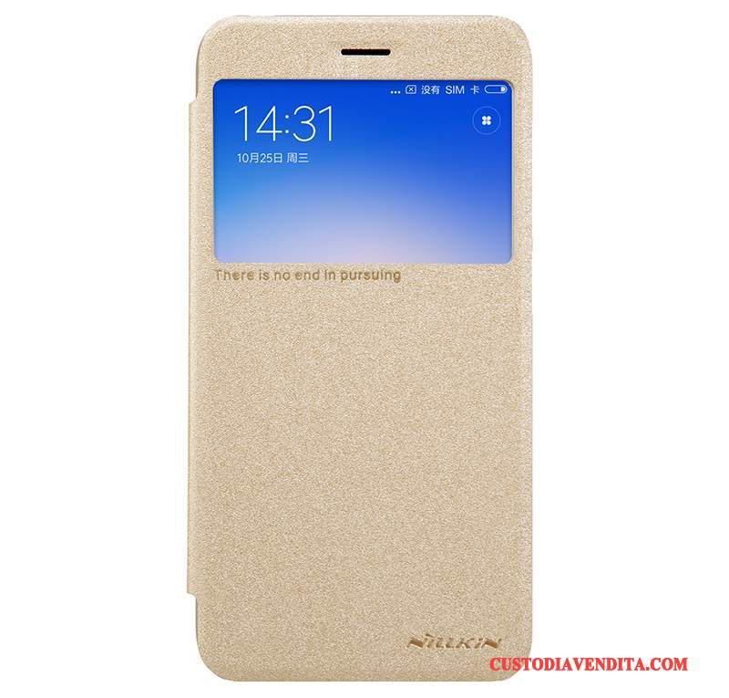 Custodia Redmi 5a Protezione Telefono Anti-caduta, Cover Redmi 5a Pelle Oro Sottili