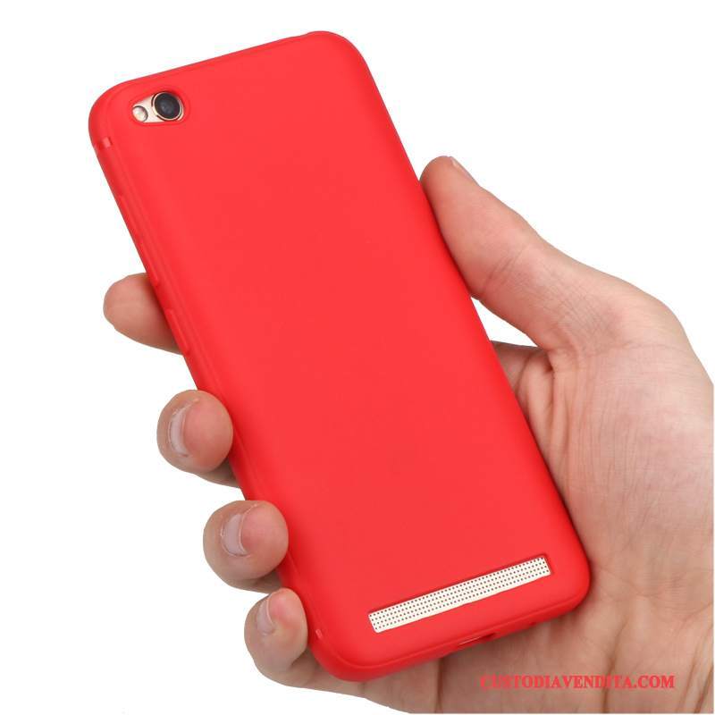 Custodia Redmi 5a Silicone Anti-caduta Rosso, Cover Redmi 5a Protezione Rosa Piccola