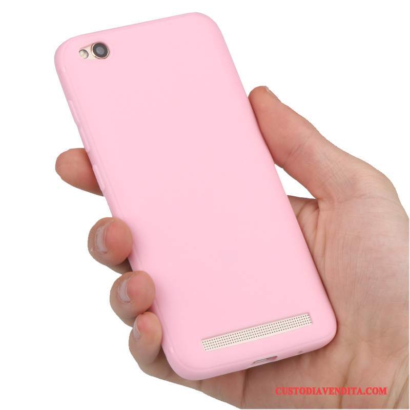 Custodia Redmi 5a Silicone Anti-caduta Rosso, Cover Redmi 5a Protezione Rosa Piccola