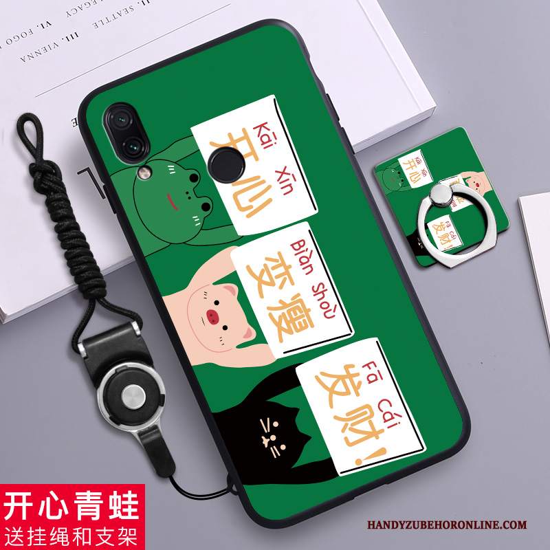 Custodia Redmi 7 Cartone Animato Telefono Verde, Cover Redmi 7 Rosso Ornamenti Appesi