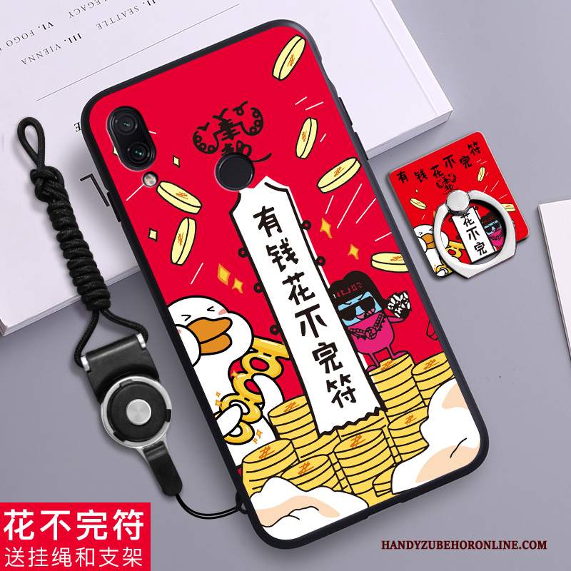 Custodia Redmi 7 Cartone Animato Telefono Verde, Cover Redmi 7 Rosso Ornamenti Appesi