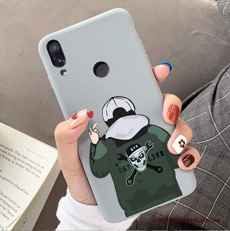 Custodia Redmi 7 Creativo Telefono Morbido, Cover Redmi 7 Protezione Amanti Verde