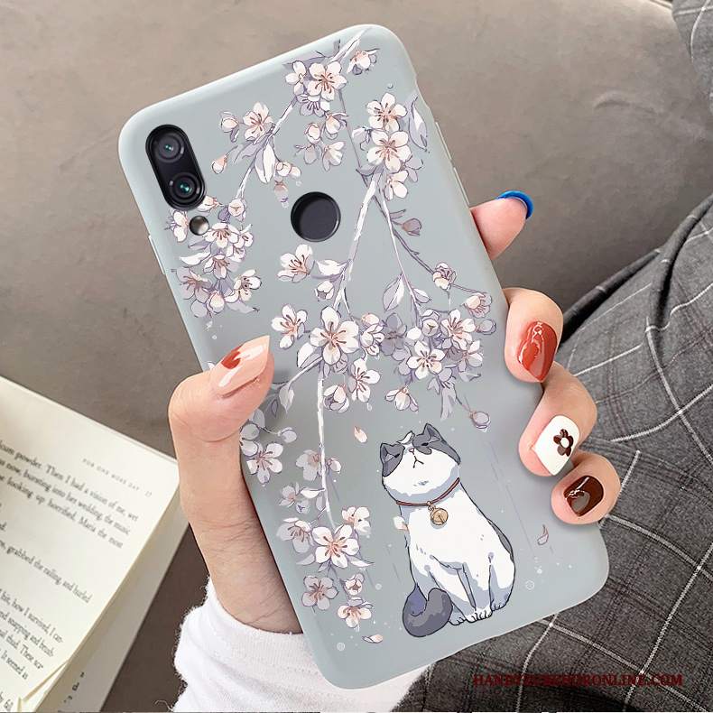 Custodia Redmi 7 Creativo Telefono Morbido, Cover Redmi 7 Protezione Amanti Verde